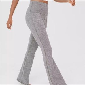 OFFLINE by aerie THE HUGGER high waisted fold over flare leggings with pockets